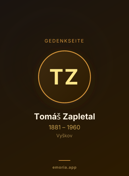 Gedenkportrait von Tomáš Zapletal