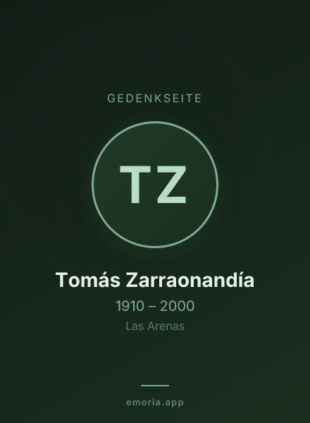 Gedenkportrait von Tomás Zarraonandía