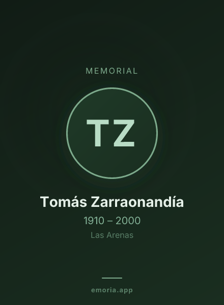 Memorial portrait of Tomás Zarraonandía