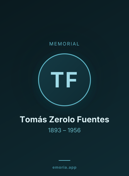 Memorial portrait of Tomás Zerolo Fuentes
