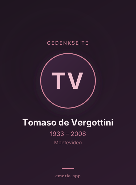 Gedenkportrait von Tomaso de Vergottini