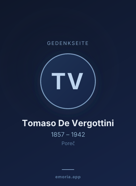 Gedenkportrait von Tomaso De Vergottini
