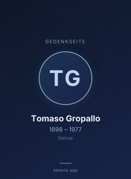 Gedenkportrait von Tomaso Gropallo