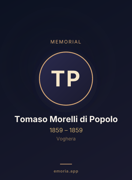 Memorial portrait of Tomaso Morelli di Popolo