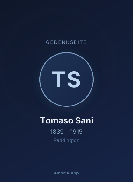 Gedenkportrait von Tomaso Sani