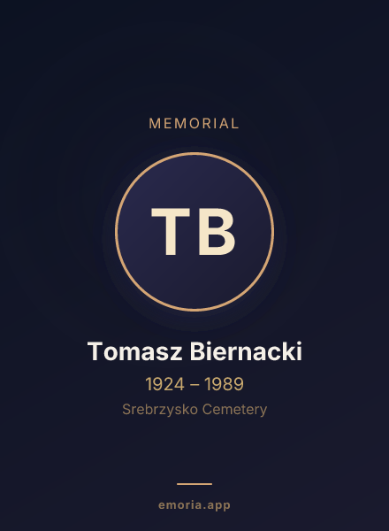 Memorial portrait of Tomasz Biernacki