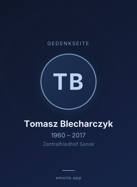 Gedenkportrait von Tomasz Blecharczyk
