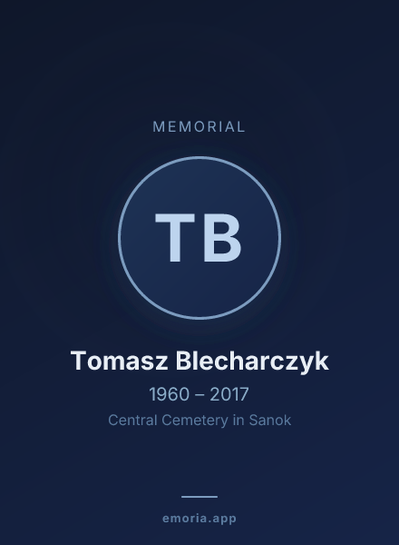 Memorial portrait of Tomasz Blecharczyk