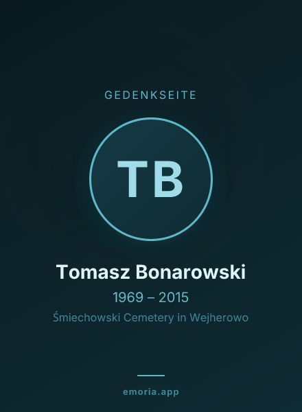 Gedenkportrait von Tomasz Bonarowski