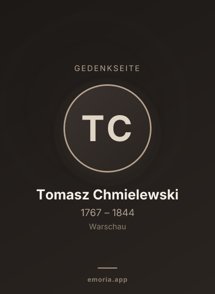 Gedenkportrait von Tomasz Chmielewski