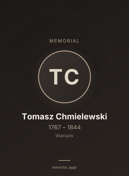 Memorial portrait of Tomasz Chmielewski