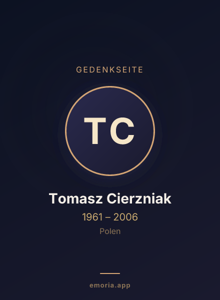 Gedenkportrait von Tomasz Cierzniak