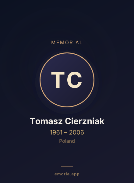 Memorial portrait of Tomasz Cierzniak
