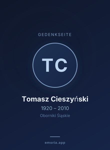 Gedenkportrait von Tomasz Cieszyński