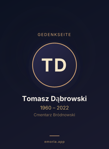 Gedenkportrait von Tomasz Dąbrowski