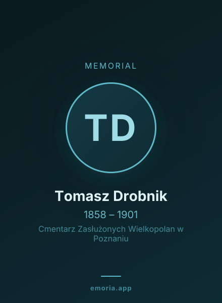 Memorial portrait of Tomasz Drobnik