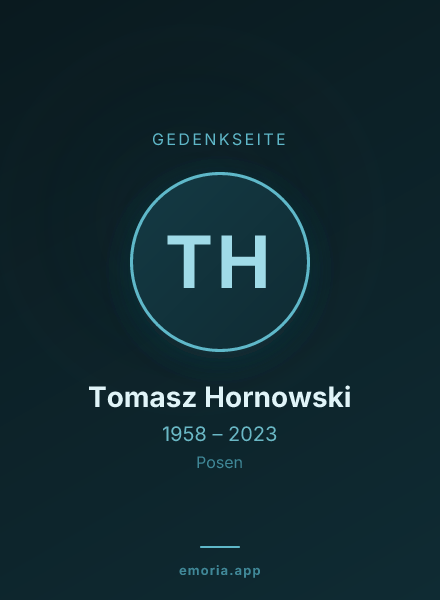 Gedenkportrait von Tomasz Hornowski