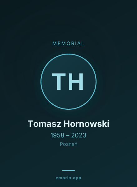 Memorial portrait of Tomasz Hornowski