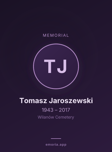 Memorial portrait of Tomasz Jaroszewski