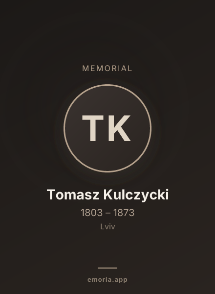 Memorial portrait of Tomasz Kulczycki