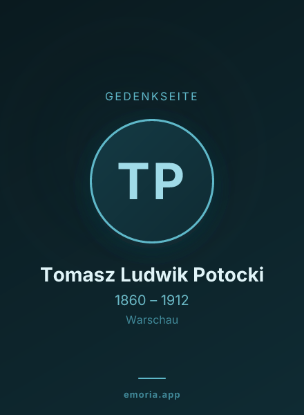 Gedenkportrait von Tomasz Ludwik Potocki
