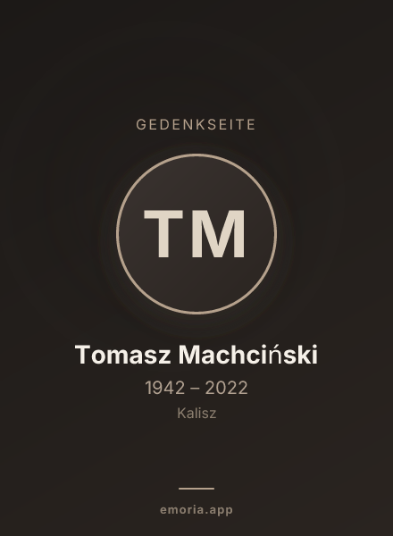 Gedenkportrait von Tomasz Machciński