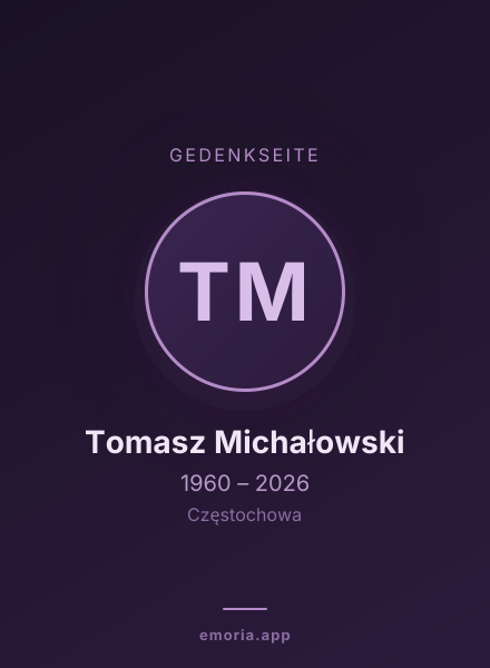 Gedenkportrait von Tomasz Michałowski