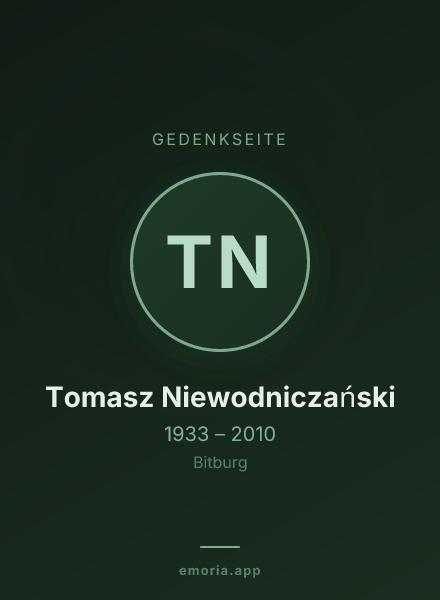 Gedenkportrait von Tomasz Niewodniczański