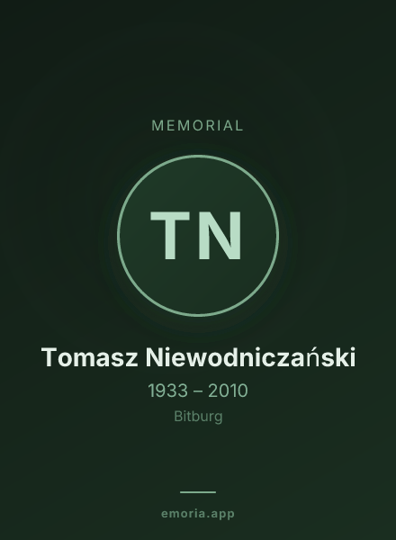 Memorial portrait of Tomasz Niewodniczański