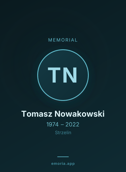 Memorial portrait of Tomasz Nowakowski