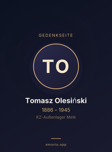 Gedenkportrait von Tomasz Olesiński
