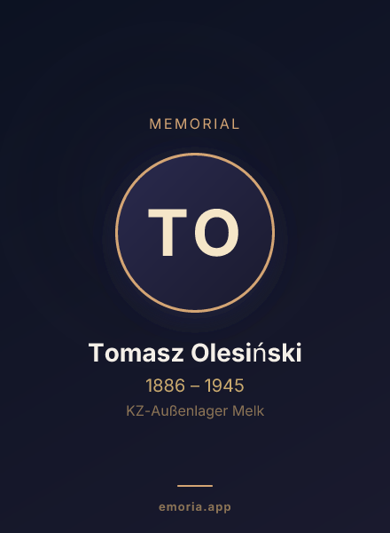 Memorial portrait of Tomasz Olesiński