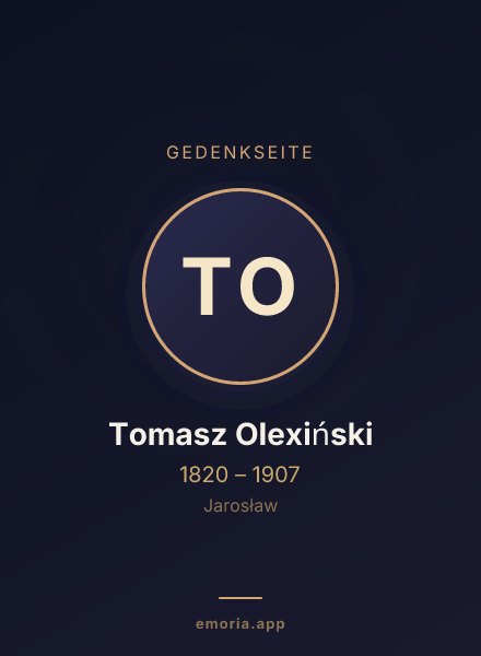 Gedenkportrait von Tomasz Olexiński