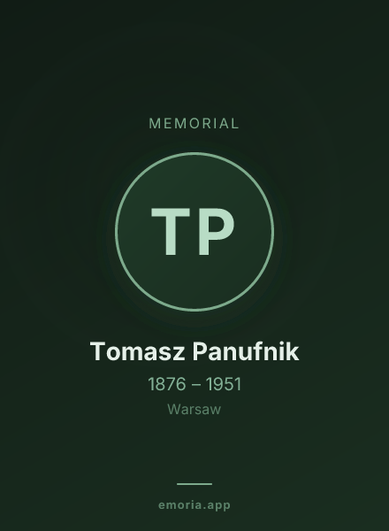 Memorial portrait of Tomasz Panufnik