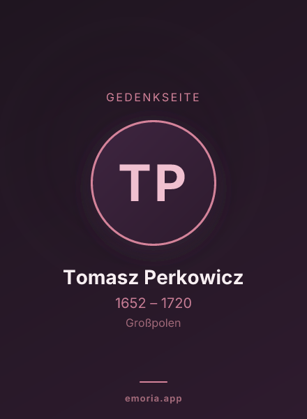 Gedenkportrait von Tomasz Perkowicz