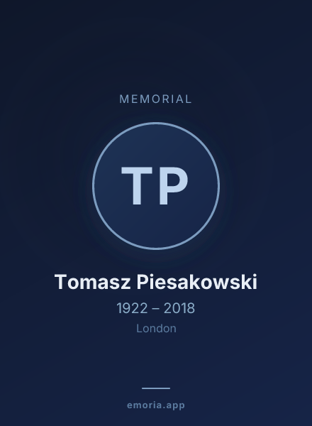 Memorial portrait of Tomasz Piesakowski