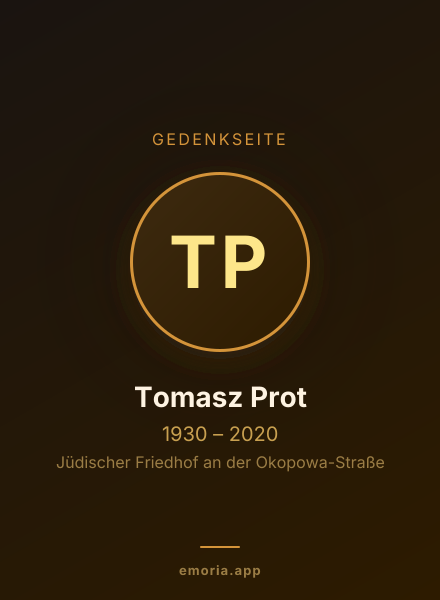 Gedenkportrait von Tomasz Prot
