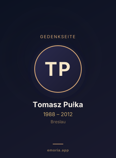 Gedenkportrait von Tomasz Pułka