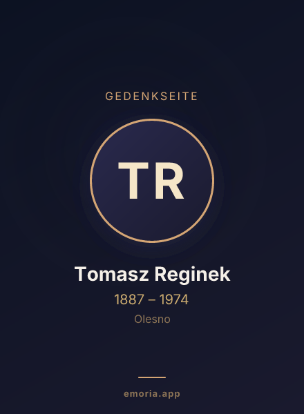 Gedenkportrait von Tomasz Reginek
