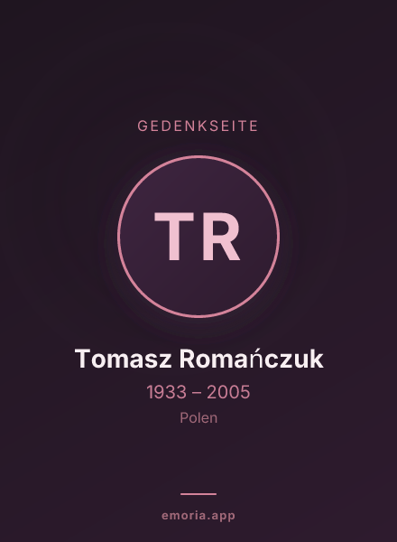 Gedenkportrait von Tomasz Romańczuk
