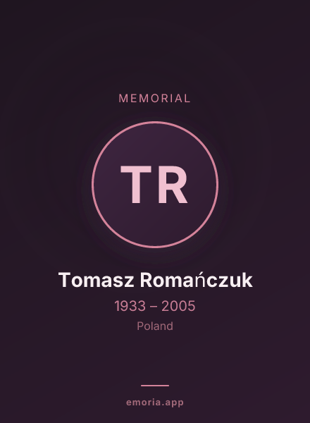 Memorial portrait of Tomasz Romańczuk