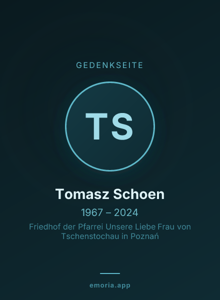 Gedenkportrait von Tomasz Schoen