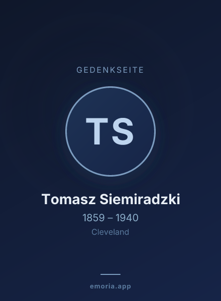 Gedenkportrait von Tomasz Siemiradzki