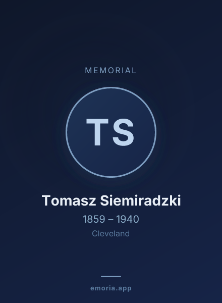 Memorial portrait of Tomasz Siemiradzki