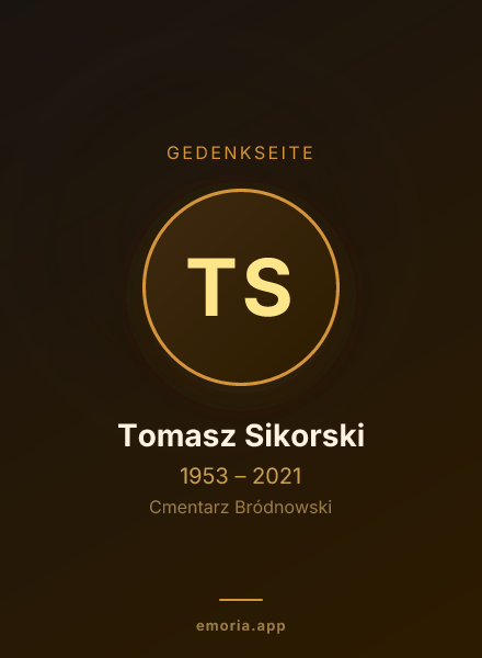 Gedenkportrait von Tomasz Sikorski