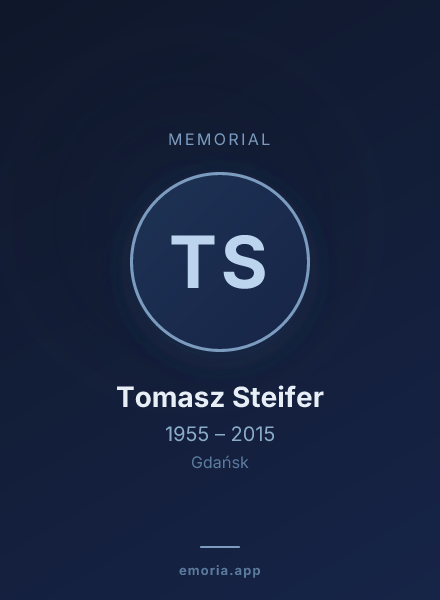 Memorial portrait of Tomasz Steifer
