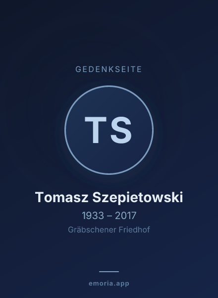 Gedenkportrait von Tomasz Szepietowski