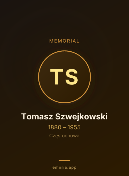 Memorial portrait of Tomasz Szwejkowski