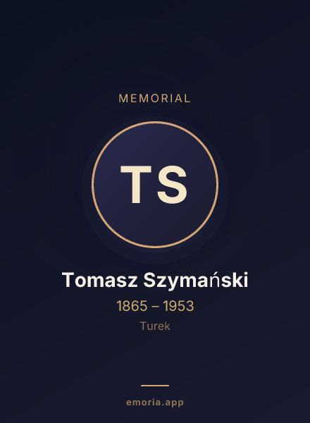Memorial portrait of Tomasz Szymański