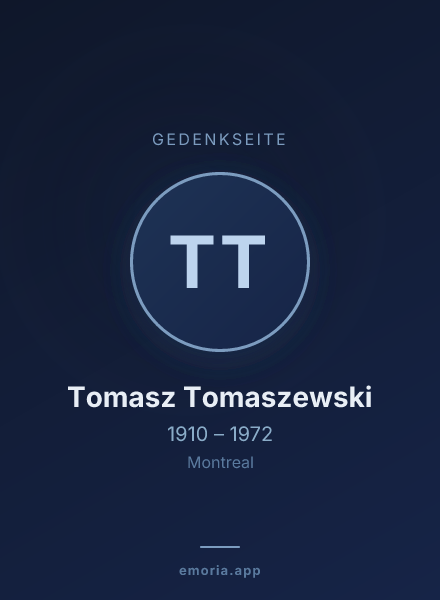 Gedenkportrait von Tomasz Tomaszewski